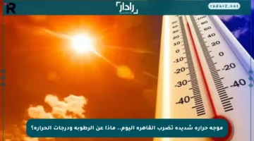 موجة حرارة شديدة تضرب القاهرة اليوم.. ماذا عن الرطوبة ودرجات الحرارة؟